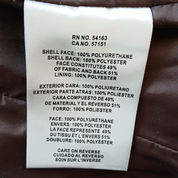 Levi Strauss brown vegan leather jacket NWT - Picture 11 of 13